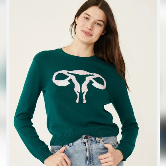Rachel Antonoff Sweaters - Rachel Antonoff RANDY'S REPRODUCTIVE SYSTEM SWEATER EMERALD Size Medium
